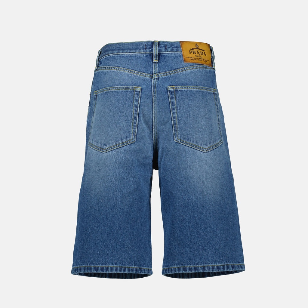 Shorts Short en jean Prada Bleu Femme