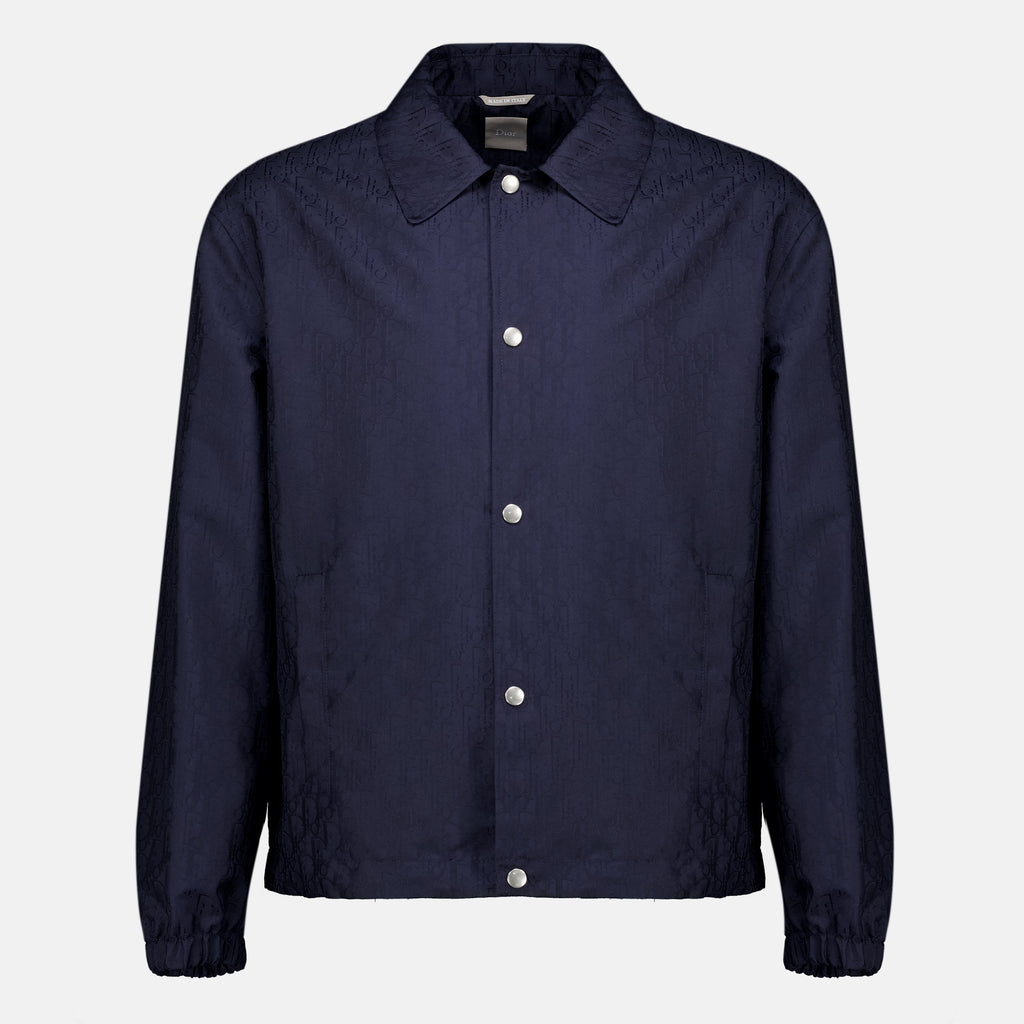 Vestes ディオールオブリーク ネイビーブルーコーチジャケット Dior Bleu foncé Homme