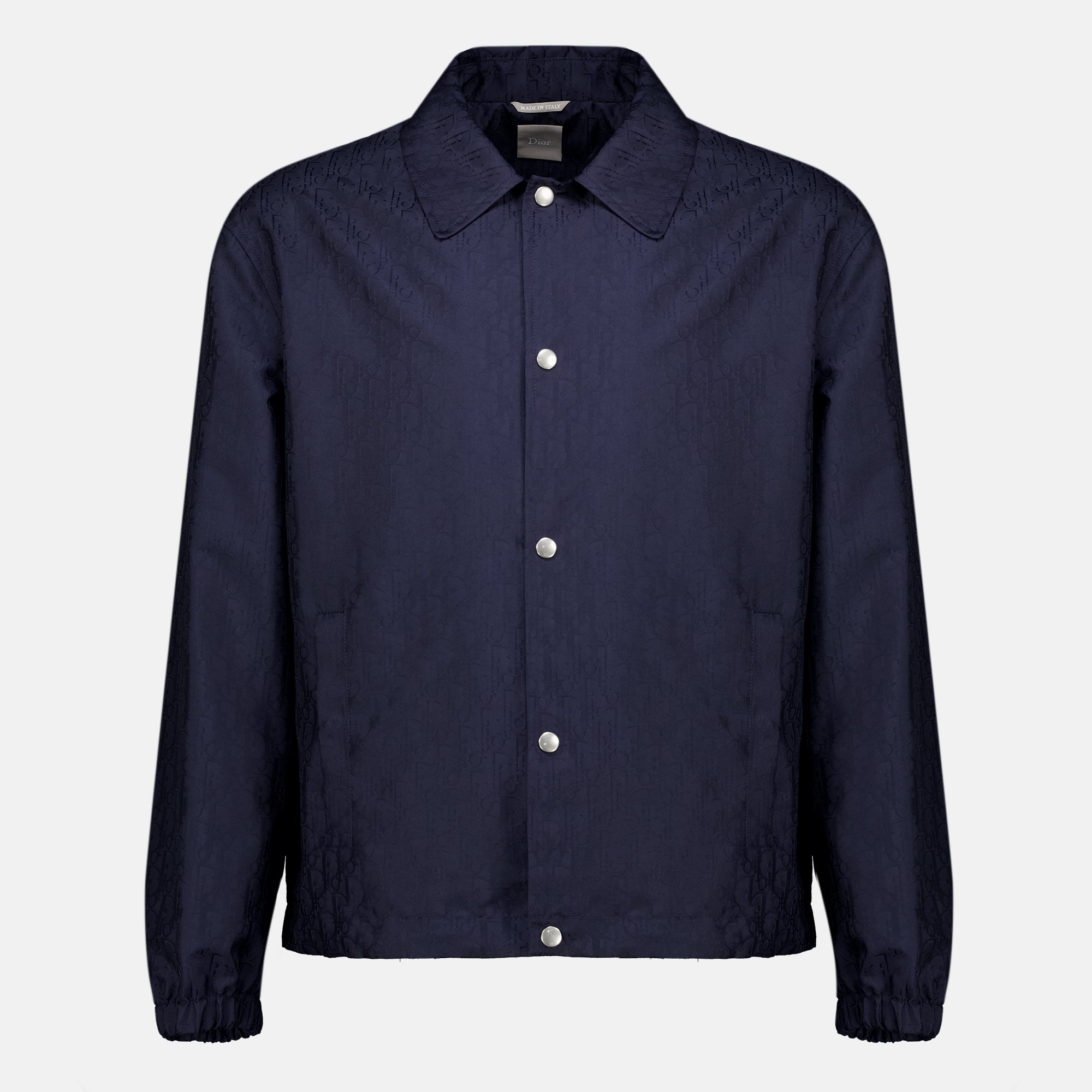Vestes ディオールオブリーク ネイビーブルーコーチジャケット Dior Bleu foncé Homme