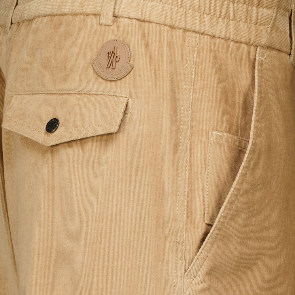 Pantalons ベージュ コーデュロイ パンツ Moncler Beige Homme