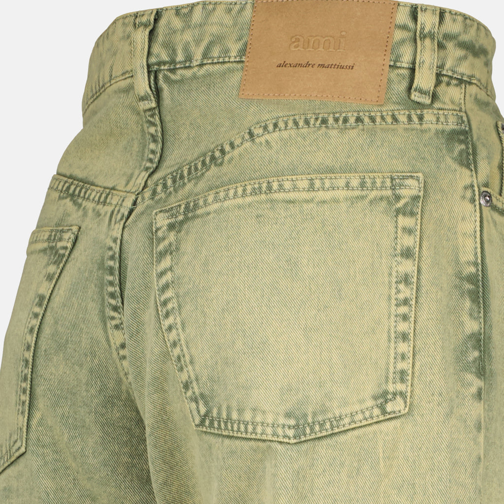 パンツ ワイドレッグジーンズ Ami PARIS カーキ Femme