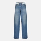 Immagine dei jeans dritti in denim del marchio Mm6 per Donna - Stagione Primavera-Estate 2026 - Vista Frontale