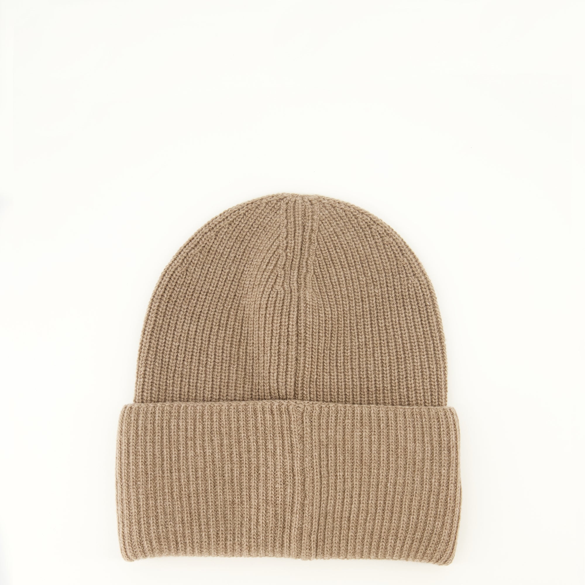 Chapeaux, casquettes et bonnets Bonnet logo en laine et cachemire marron Moncler Marron Femme