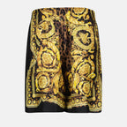 Shorts Shorts de Seda Barocco Versace Amarillo Homme