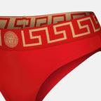 Moda de playa Greca Bikini Bottom Versace Rojo Femme