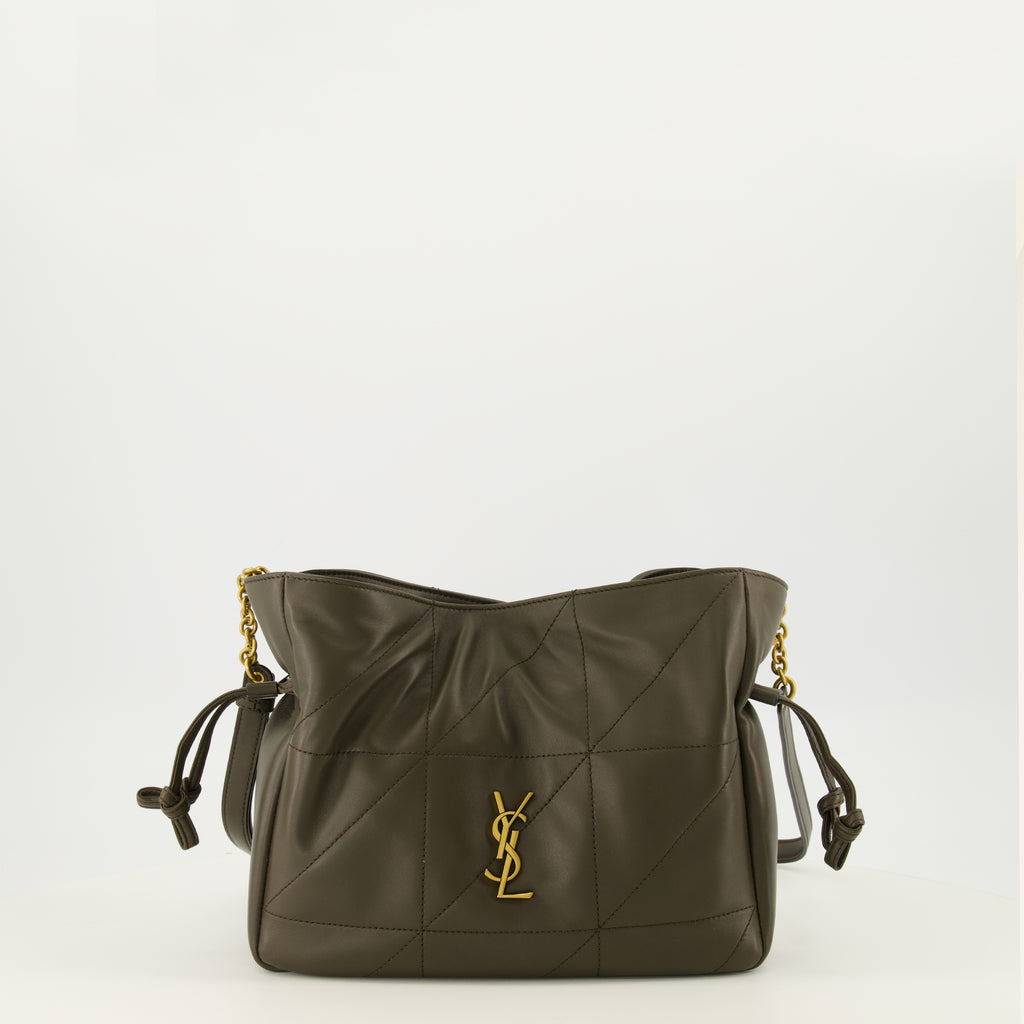 Sacs seau Sac Jamie shoulder pouch en cuir kaki Saint Laurent Kaki Femme
