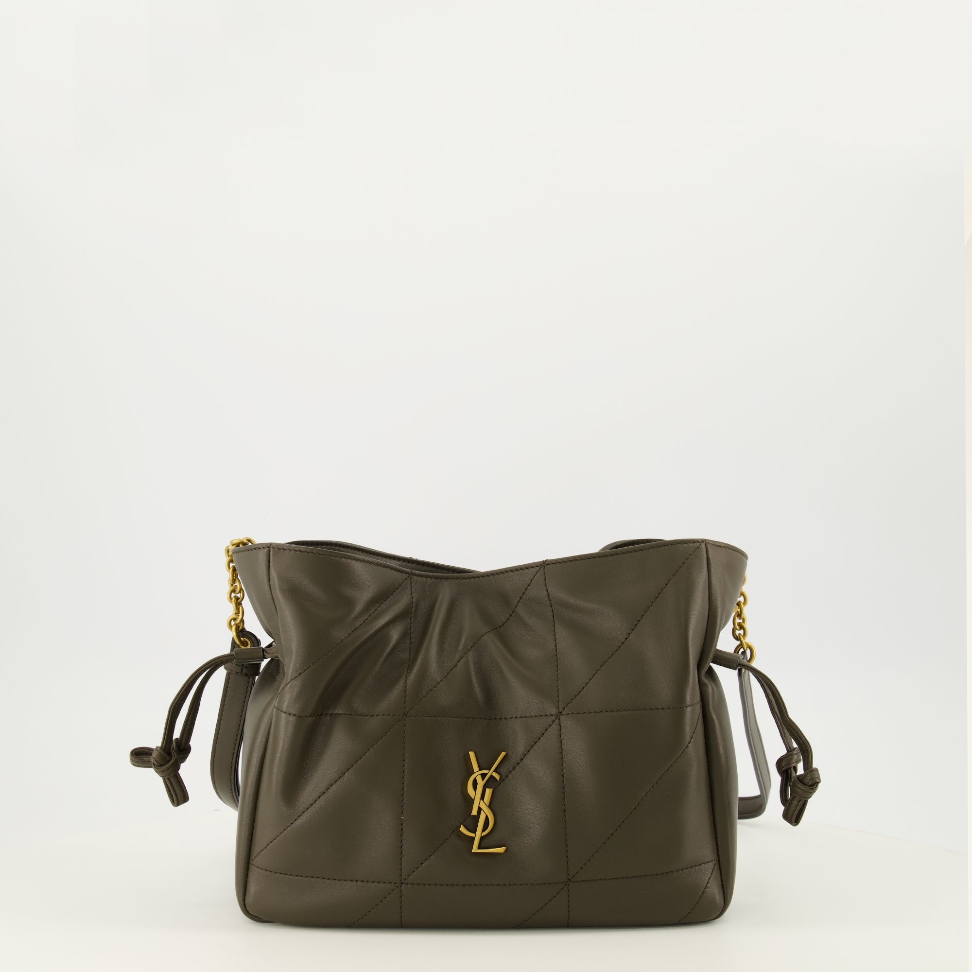 Sacs seau Sac Jamie shoulder pouch en cuir kaki Saint Laurent Kaki Femme