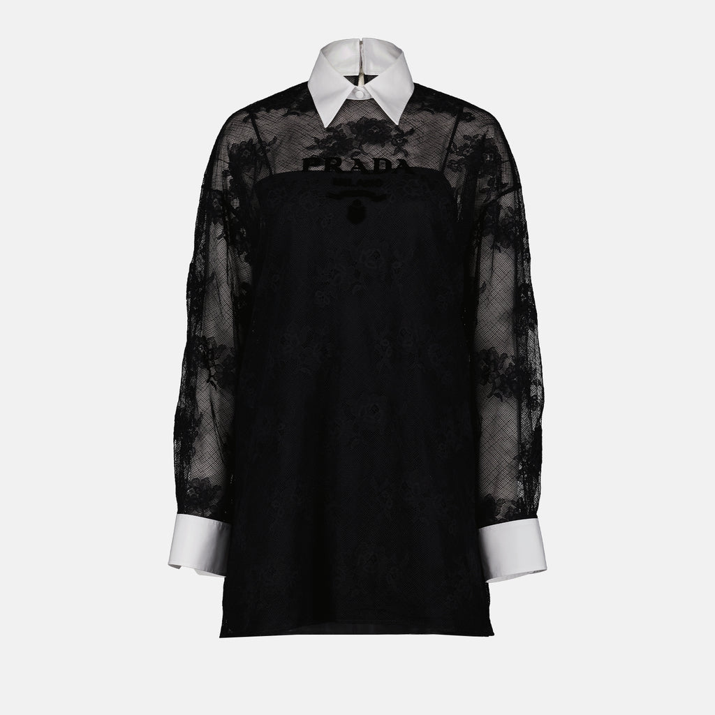 ドレス P3I67R S 231 12BZ f0967 nero+bianco Prada 黒 Femme