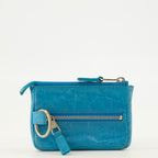 Petite maroquinerie Blauer Leder-Kartenhalter Balenciaga Bleu Homme