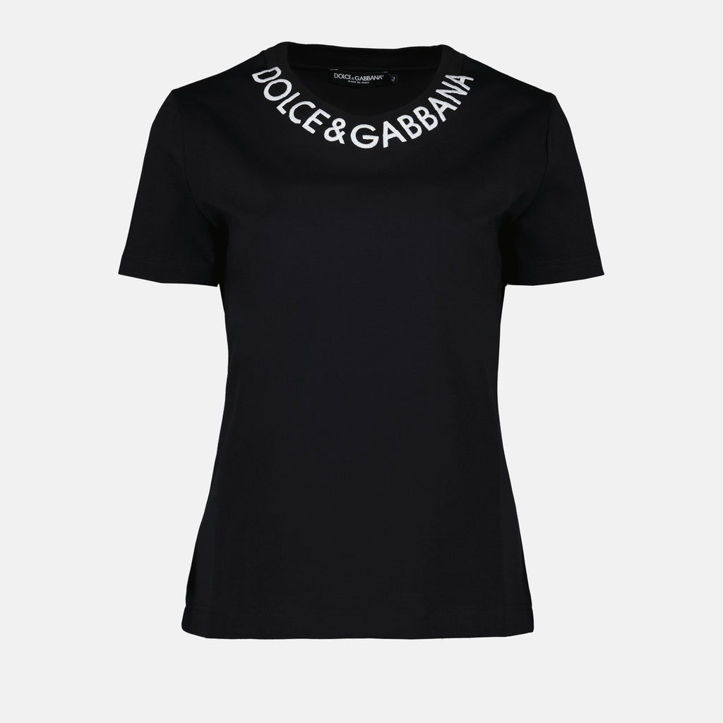 T-shirts F8T00Z FUGK4 n0000 black Dolce & Gabbana Noir Femme