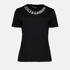 T-shirts F8T00Z FUGK4 n0000 black Dolce & Gabbana Noir Femme
