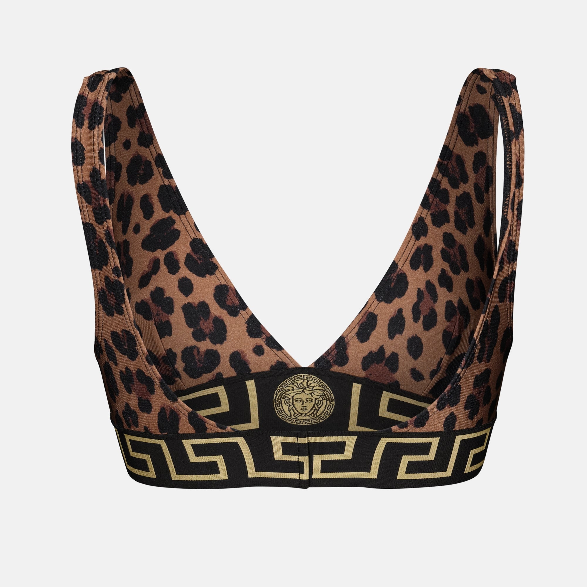 Beachwear Haut de bikini léopard Versace Marron Femme