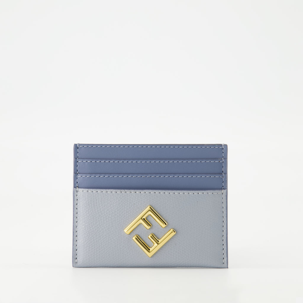 スモールレザーグッズ FFダイヤモンド カードホルダー Fendi 青 Femme