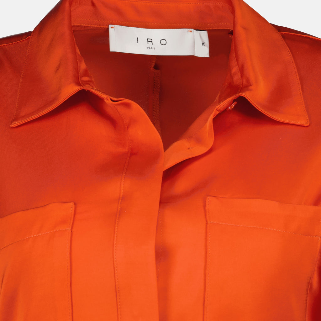 Robes Robe chemise longue orange Iro Orange Femme