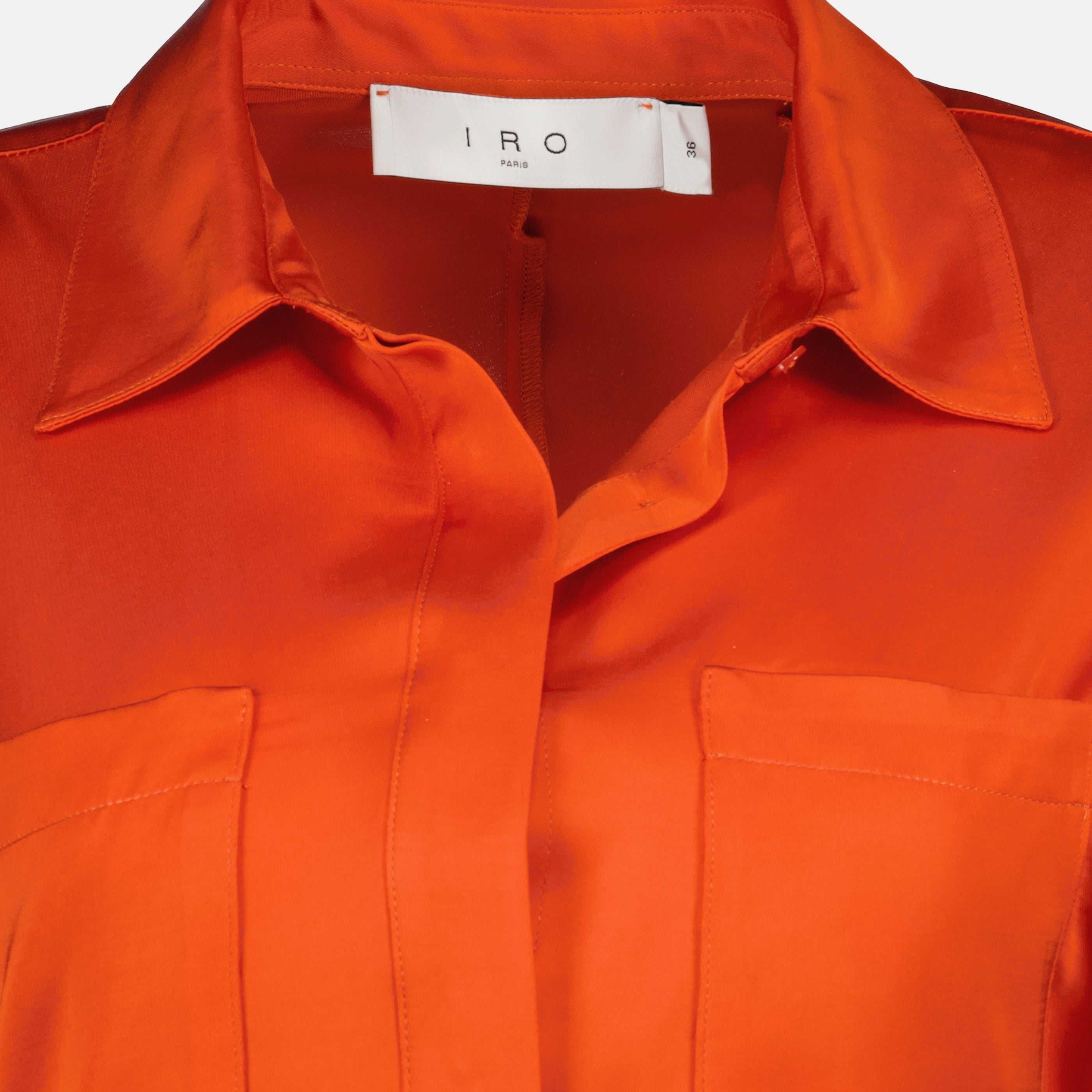 Robes Robe chemise longue orange Iro Orange Femme