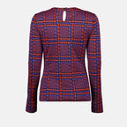 Tops Top Drapado em Xadrez Rabanne Roxo Femme
