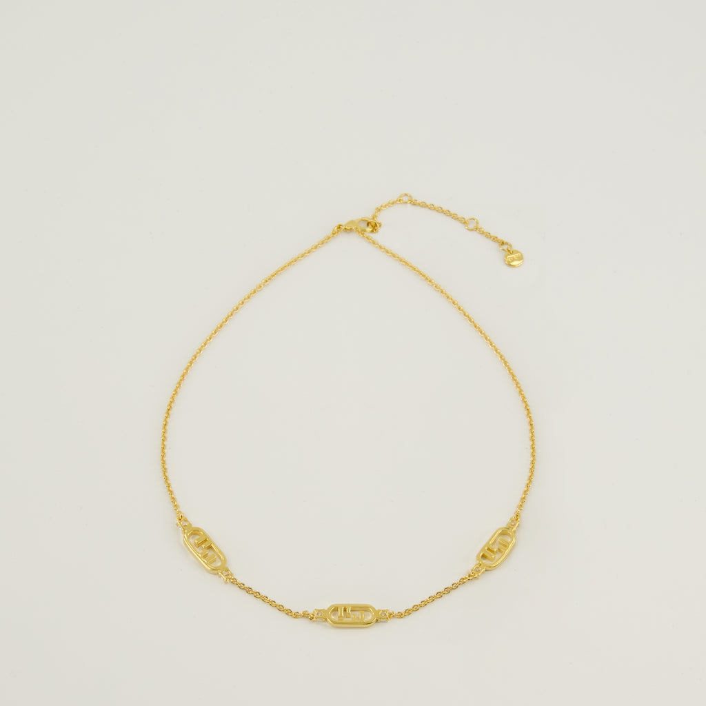 Imagem do Colar O'Lock dourado da marca Fendi para Mulheres - Temporada Outono-Inverno 2025 - Vista Traseira