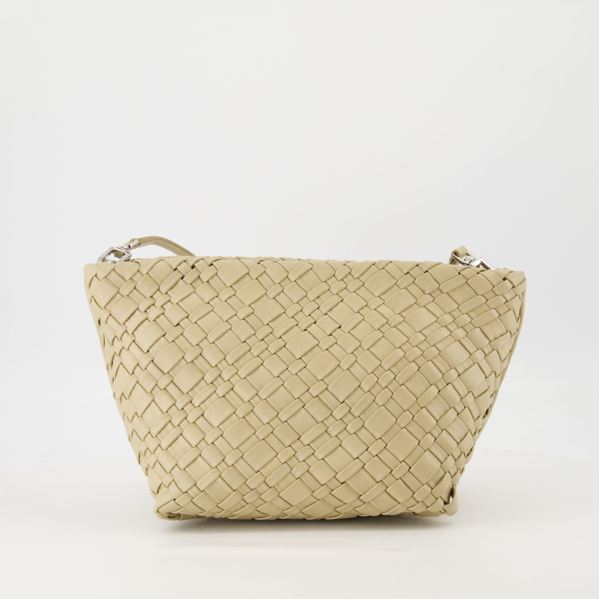 Pouches Neobel Woven Leather Clutch Iro Beige Femme