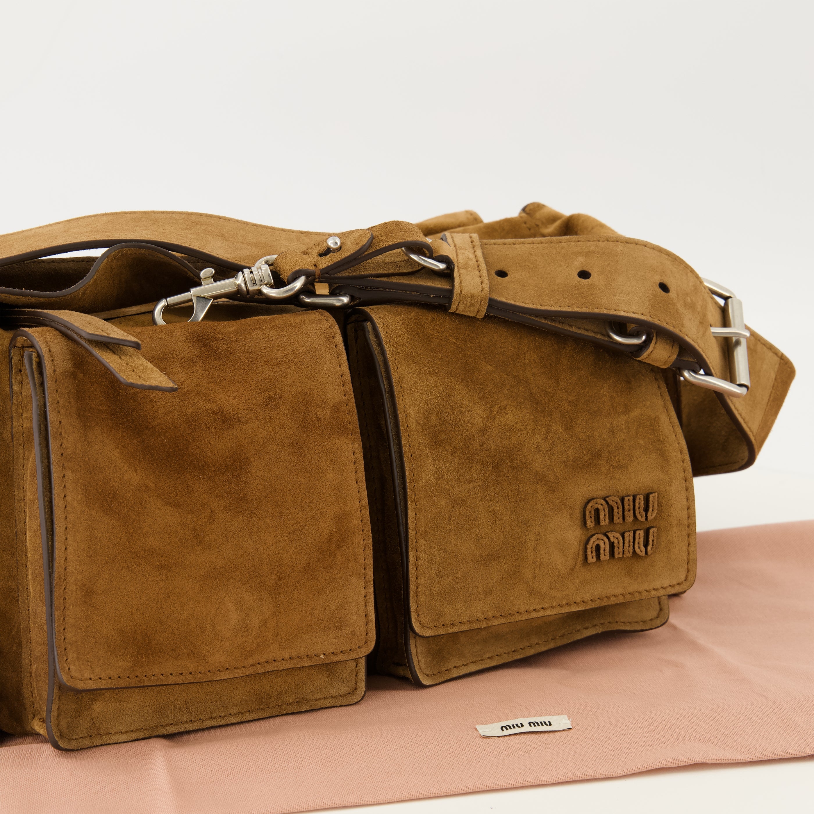 Sacs à main et épaule Sac en daim marron Miu Miu Marron Femme