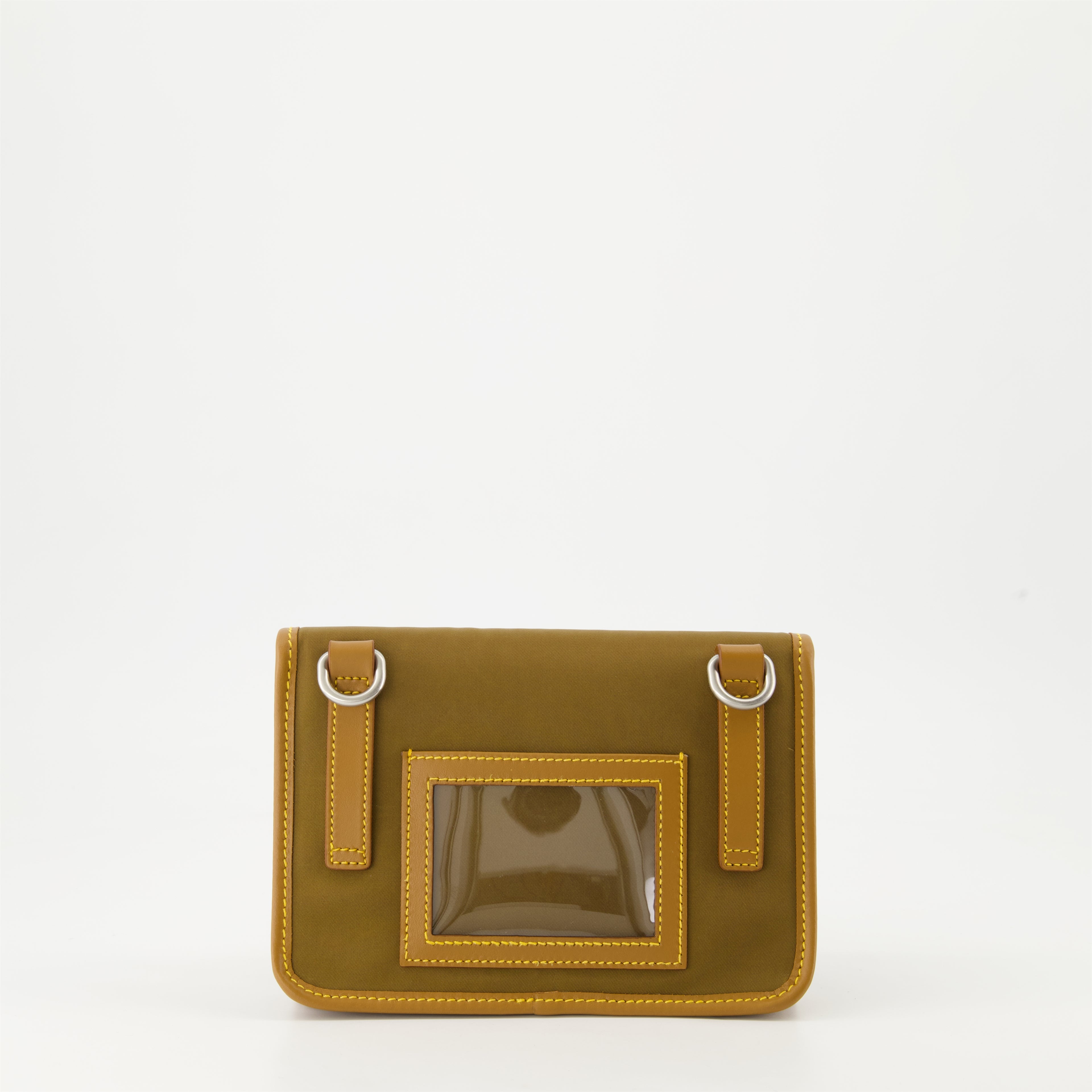 Crossbody bags Petite sacoche en Re-Nylon et cuir Prada Green Homme