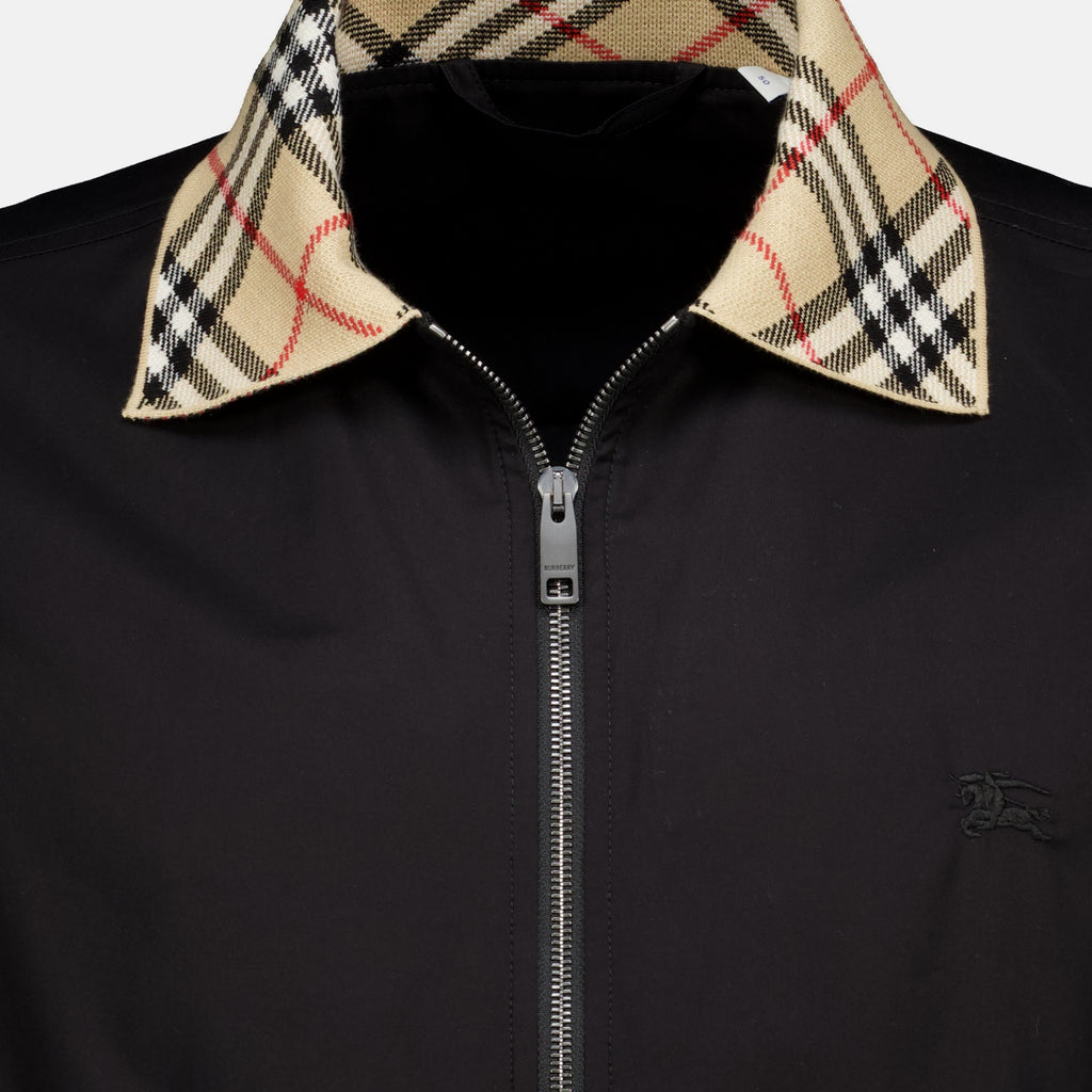 Vestes Giacca Nera con Zip Burberry Noir Homme