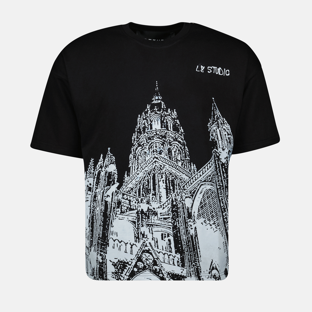 T-shirts T-shirt Cathédrale L8 Studio Noir Homme