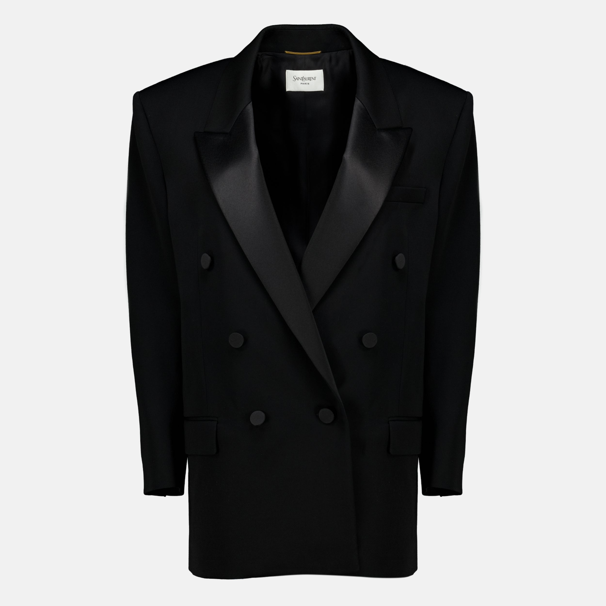Vestes 블랙 울 블레이저 Saint Laurent Noir Femme