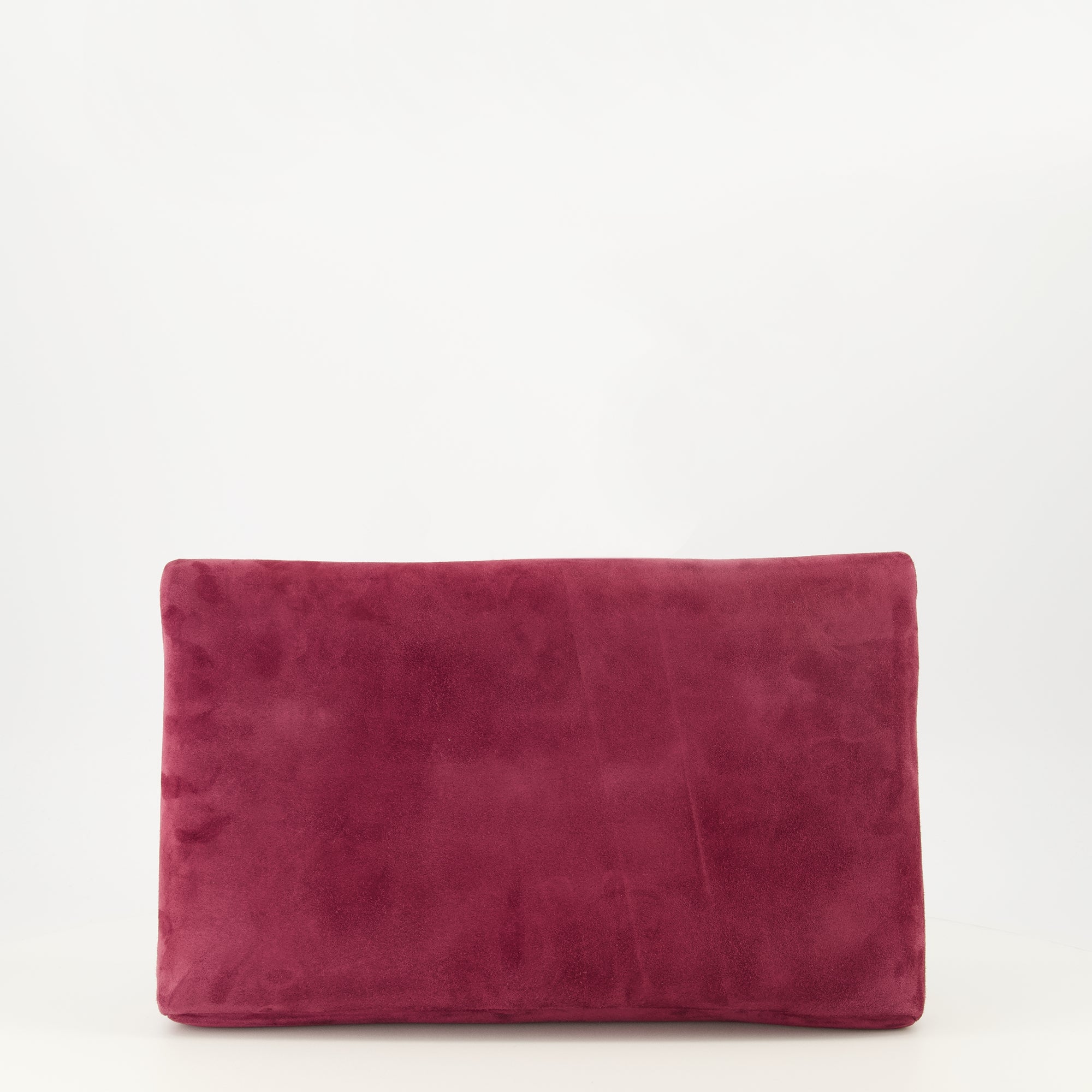 여성을 위한 생 로랑의 보라색 스웨이드 가죽 카산드르 클러치 백 이미지 - 2026 봄/여름 - 뒷모습