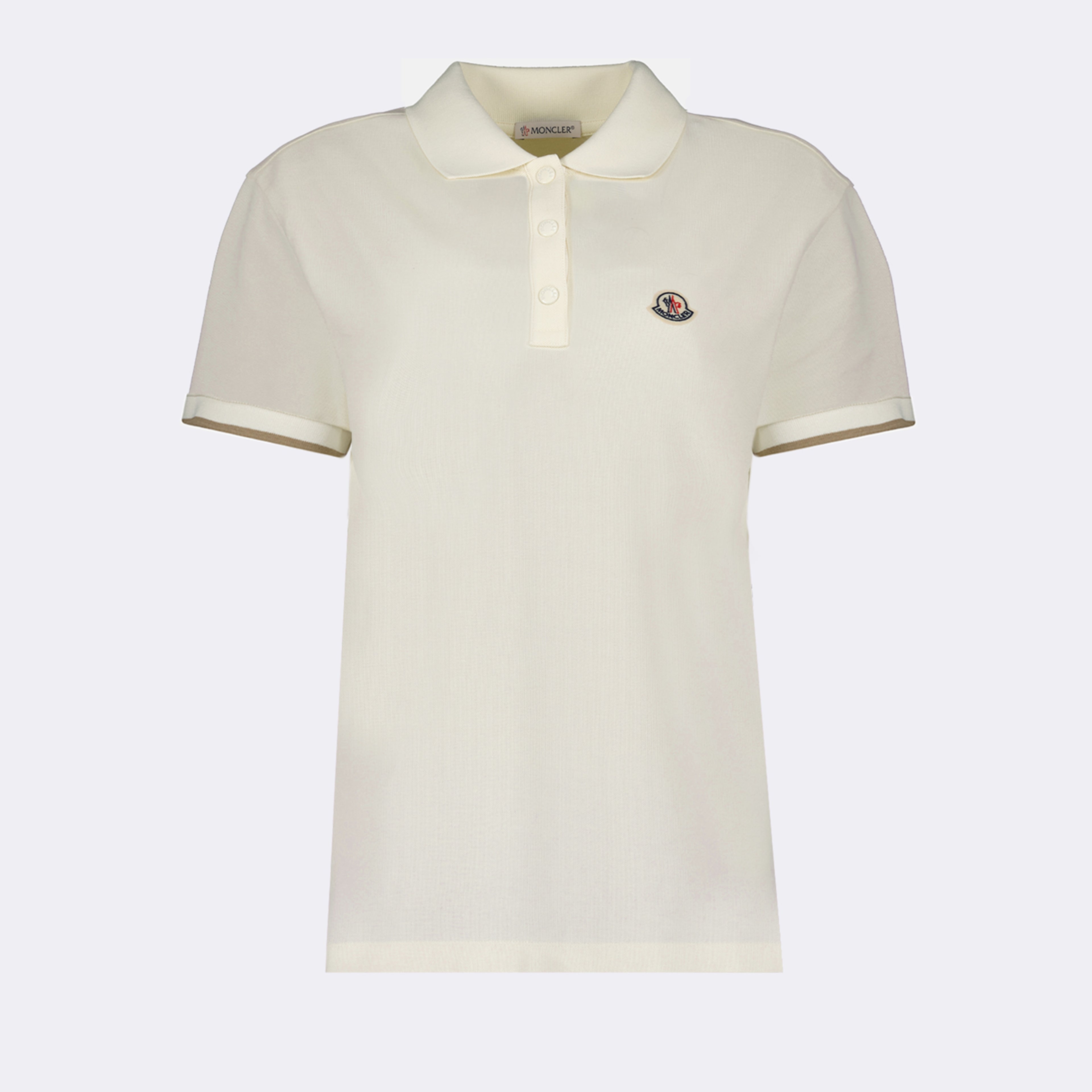 Polos Logo Polo Moncler Beige Femme
