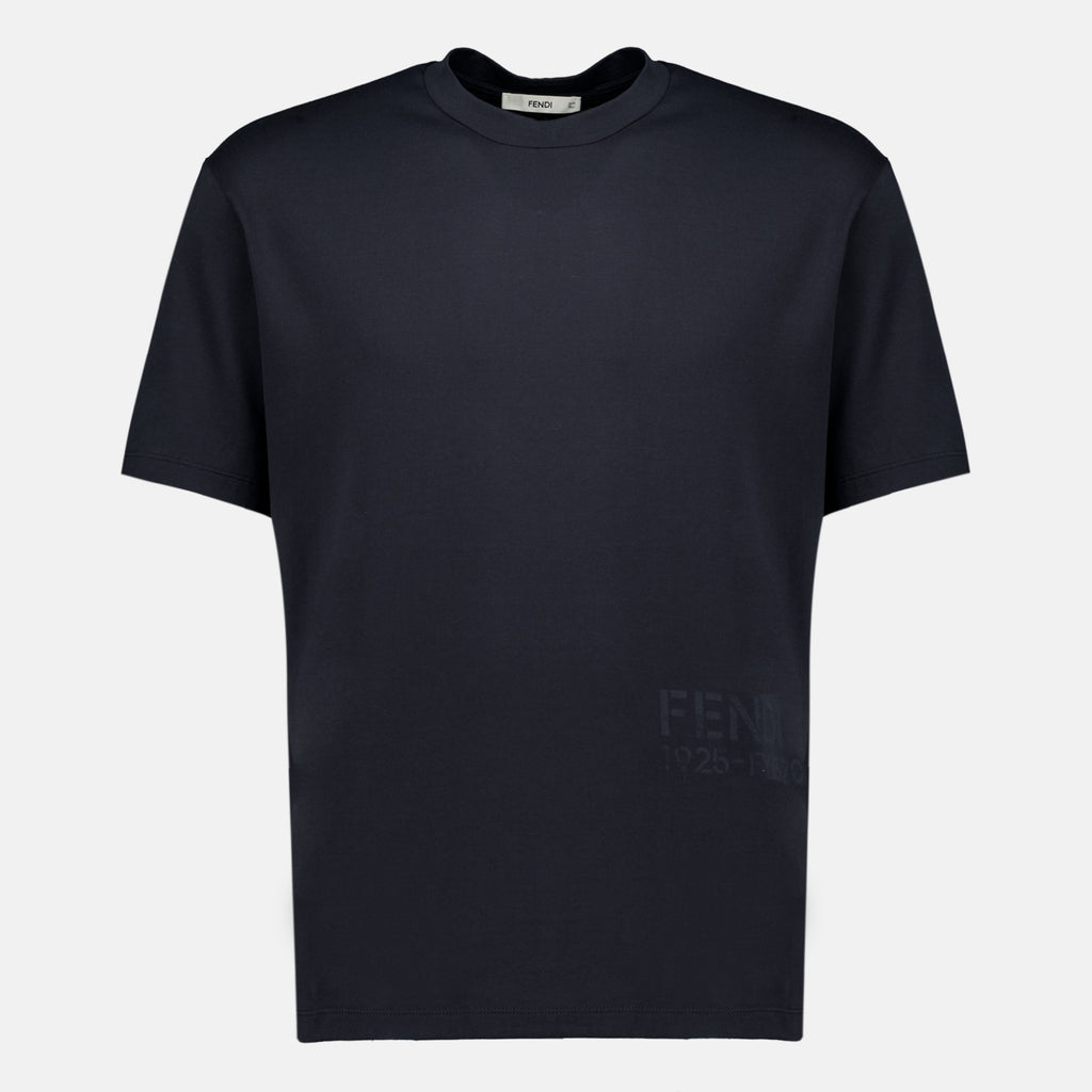 T-shirts ブラックコットンTシャツ Fendi Noir Homme