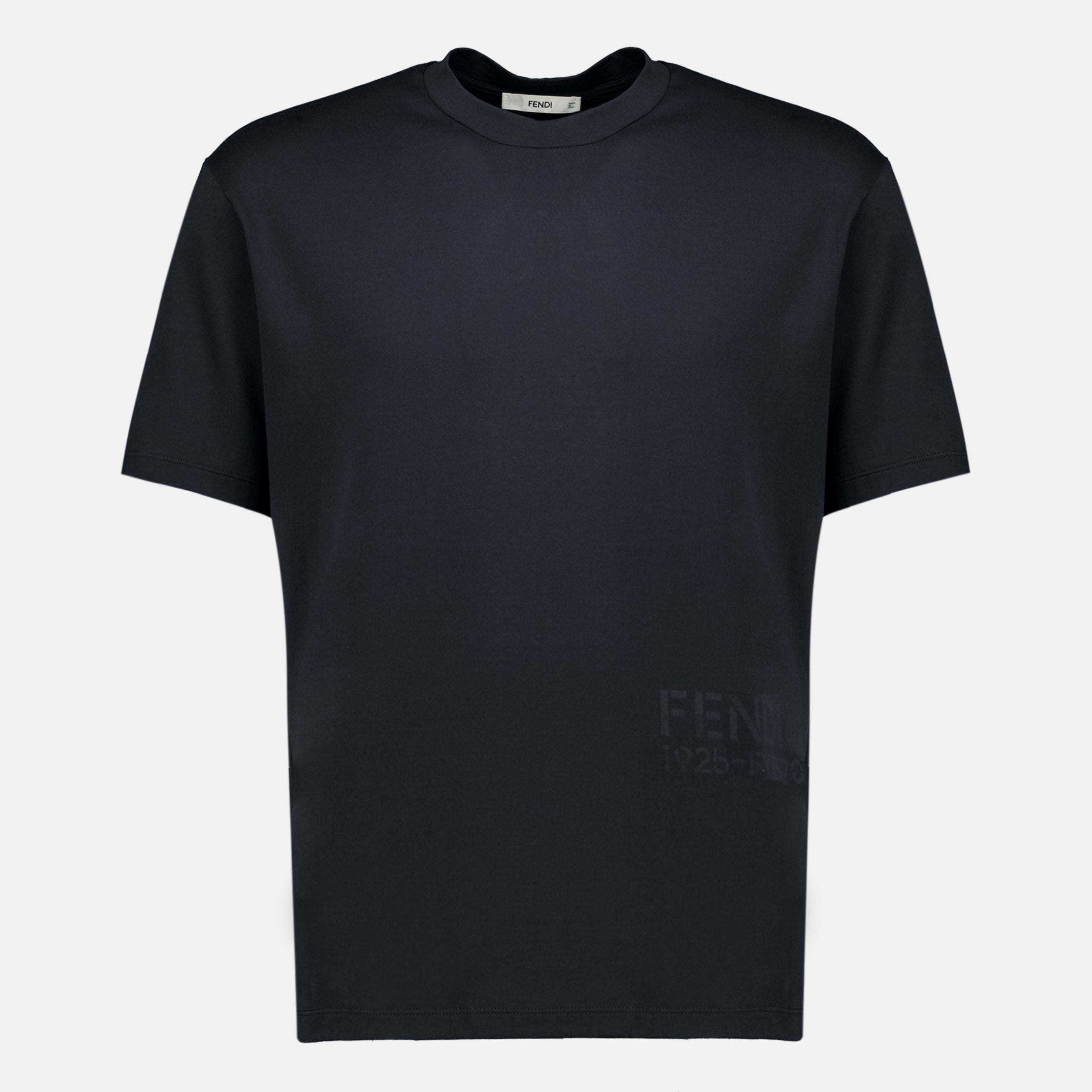 T-shirts 검은색 면 티셔츠 Fendi Noir Homme