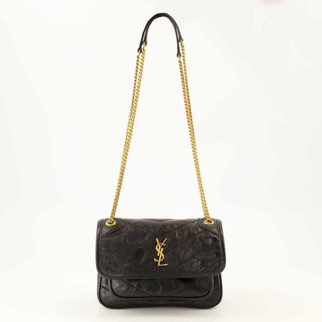 Sacs à main et épaule Niki ミニ ブラック レザー バッグ Saint Laurent Noir Femme