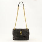 Sacs à main et épaule Sac Niki mini en cuir noir Saint Laurent Noir Femme