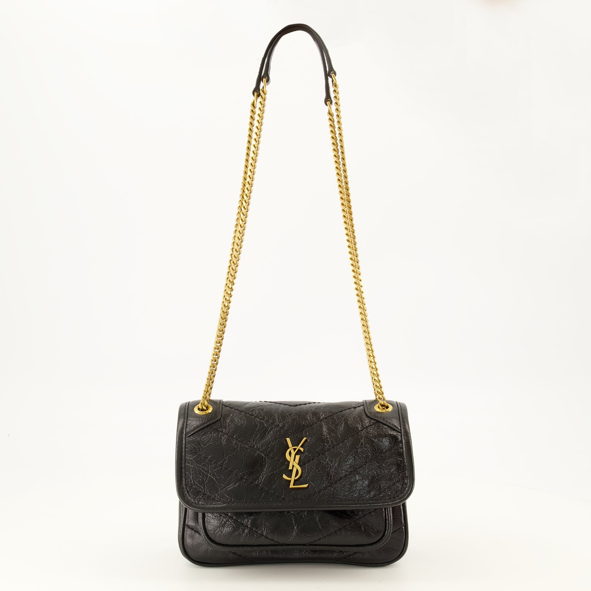 Sacs à main et épaule Niki ミニ ブラック レザー バッグ Saint Laurent Noir Femme
