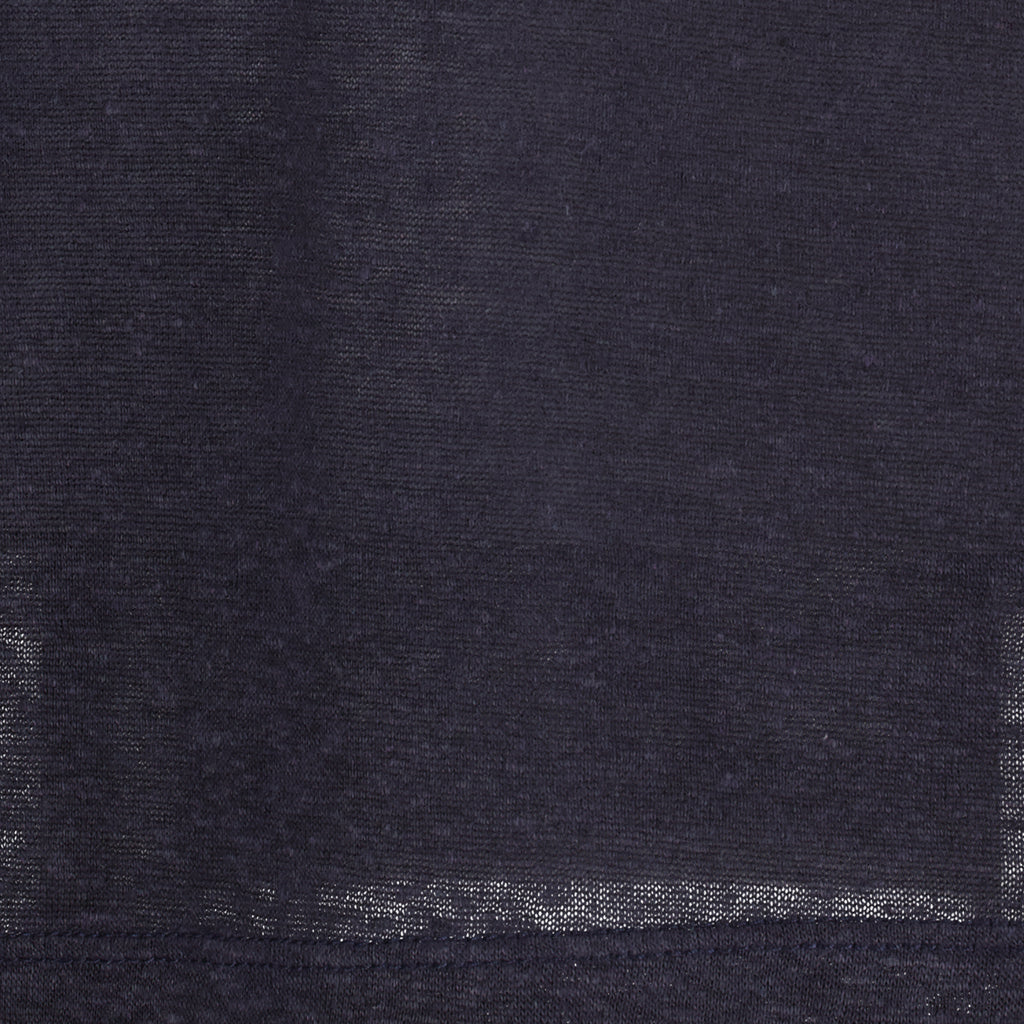 Imagen de la camiseta de lino azul de Officine Générale para hombre - Temporada Primavera-Verano 2026 - Vista Detallada_2