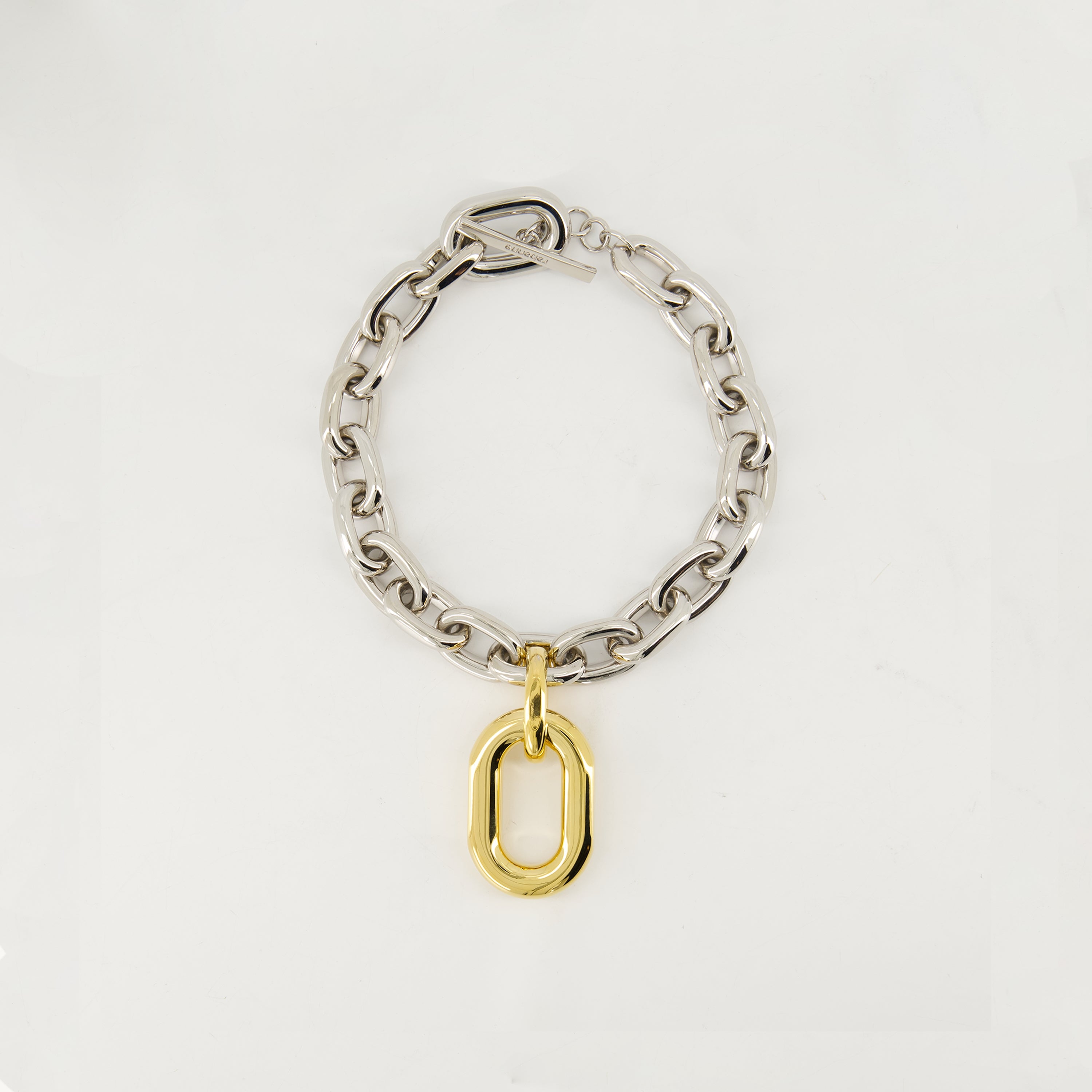 Bijoux Collier XL Link Rabanne Argenté Femme