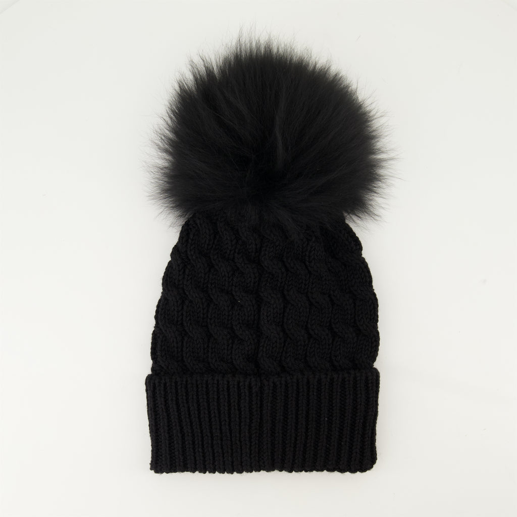 Gorras, sombreros y gorros Bonnet à pompon Moncler Grenoble Negro Femme