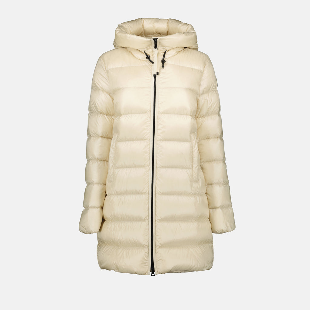 Bild des mittellangen Daunenjacke Suyenne von Moncler für Damen - Herbst-Winter 2025 - Vorderansicht