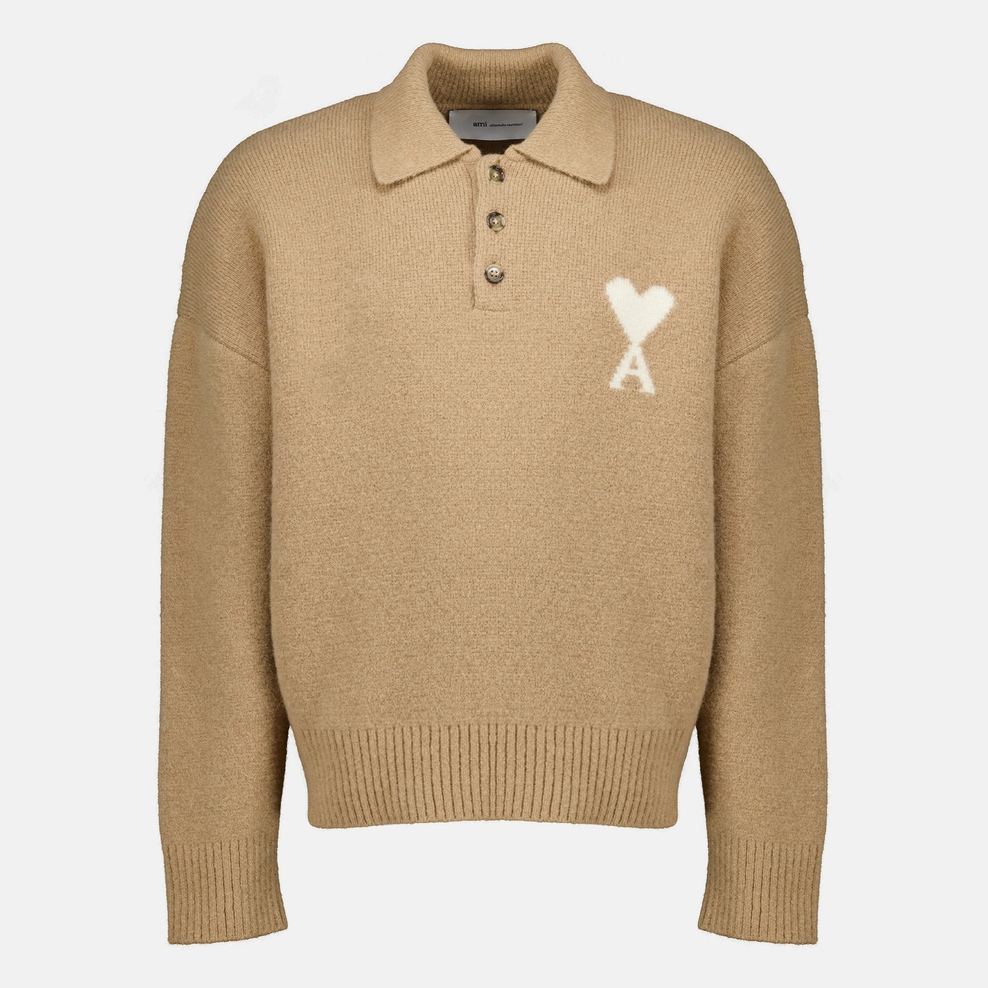 Polos Suéter Beige de Alpaca Ami PARIS Beige Unisexe