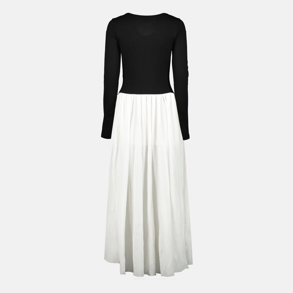 Image of the Khaite Carlotta black and white dress for Women - Spring-Summer 2026 - Back View