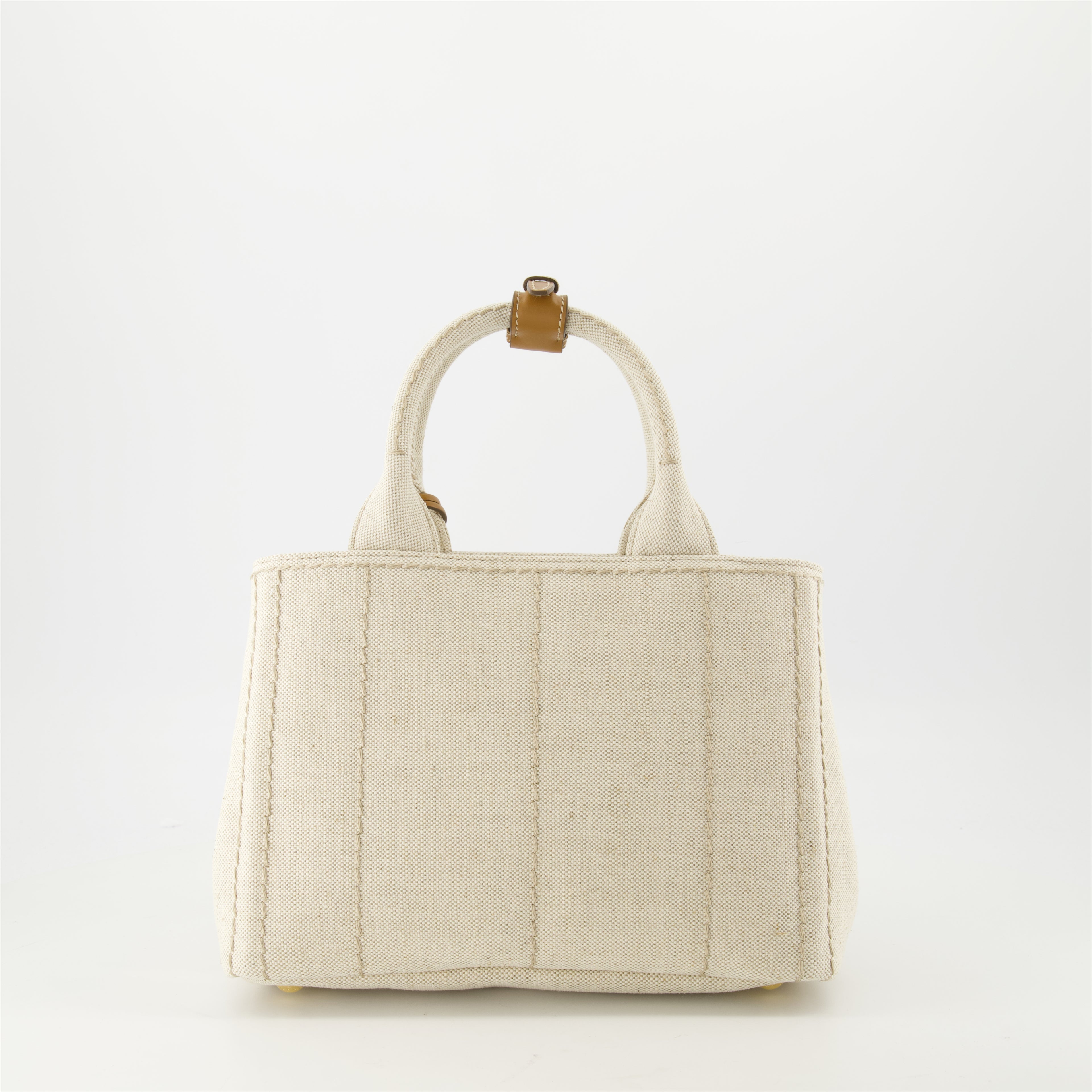 Bolsas de mão e de ombro Saco Tote em Lona Prada Bege Femme