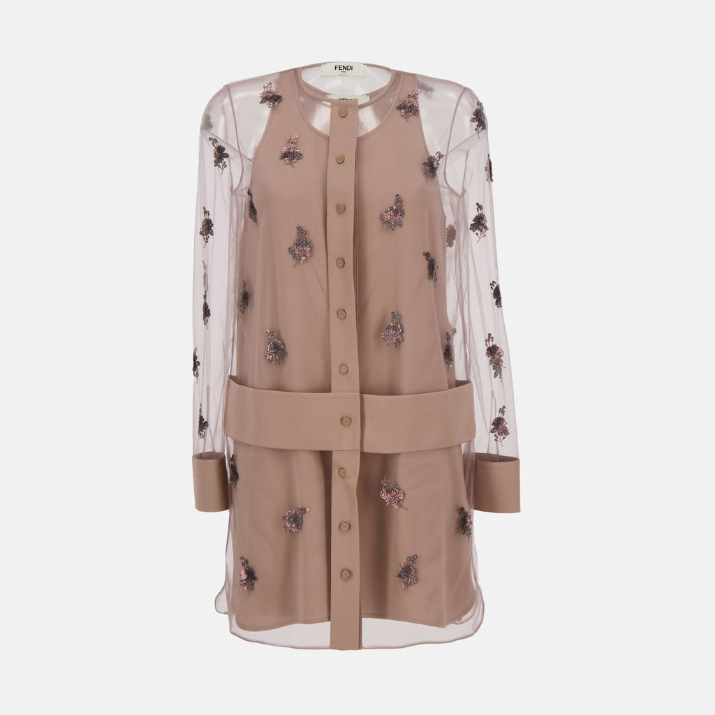 Abiti Abito in Tulle Fendi Rosa Femme