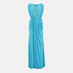 Image de l'article Robe drapée bleu de la marque Christopher Esber pour Femme - Saison Printemps-Été 2026 - Vue de Face