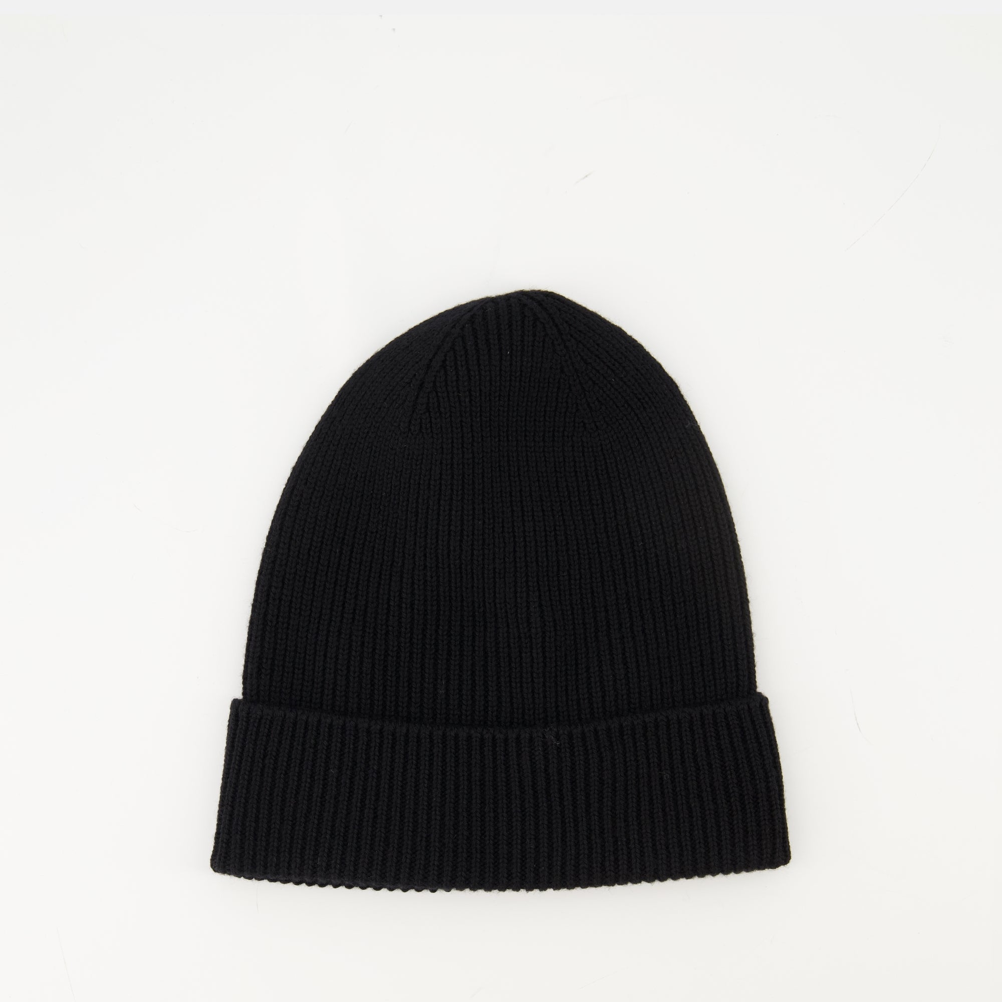 Image of the Moncler Men's Wool Beanie - Fall-Winter 2025 - Back View