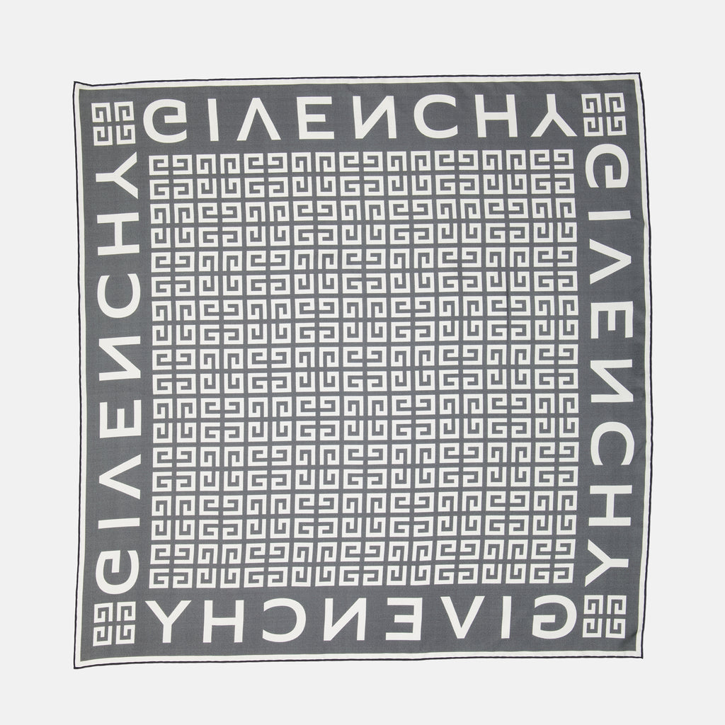 Écharpes, foulards et gants Carré 4G en soie Givenchy Gris Femme