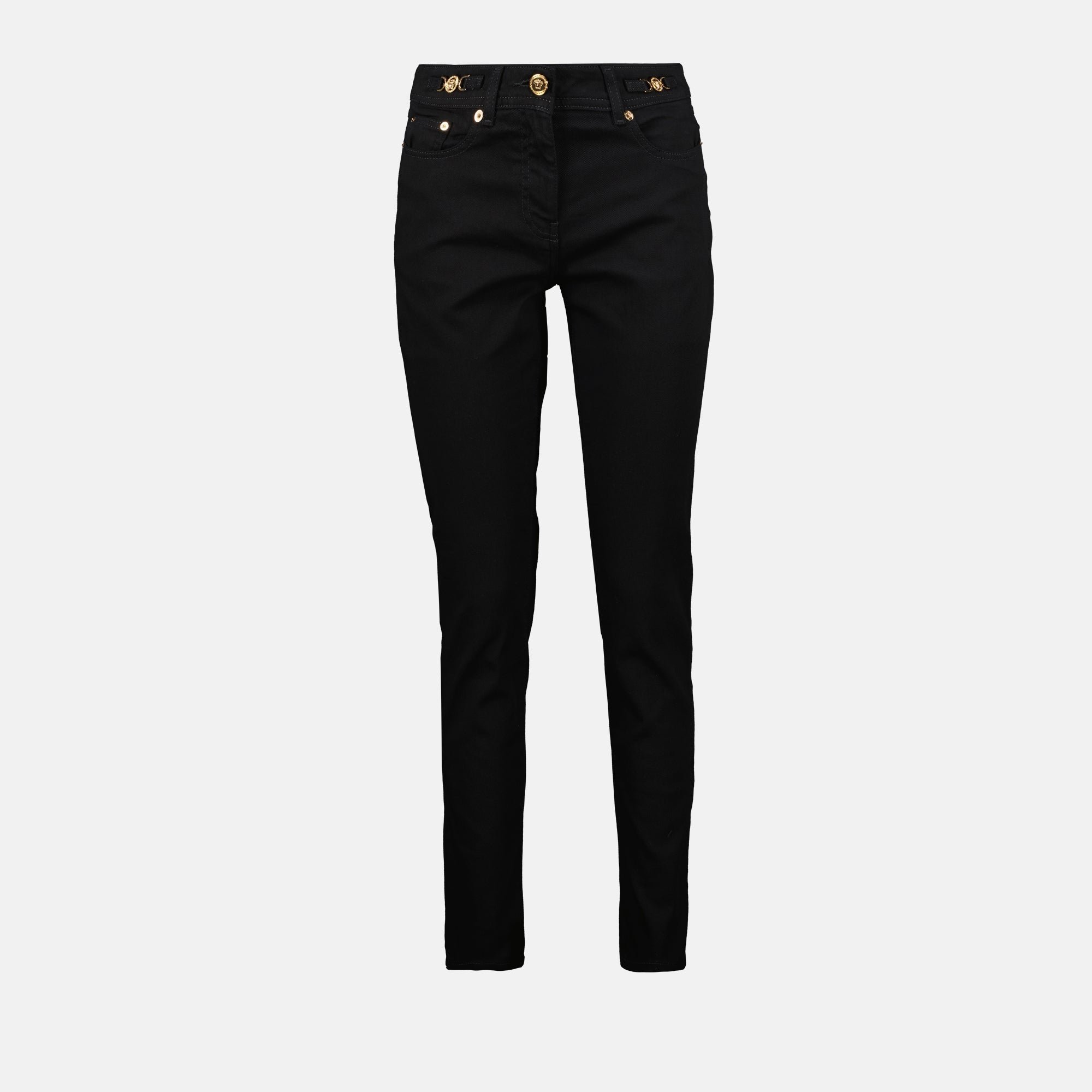 Pantalons Jeans slim noir Versace Noir Femme