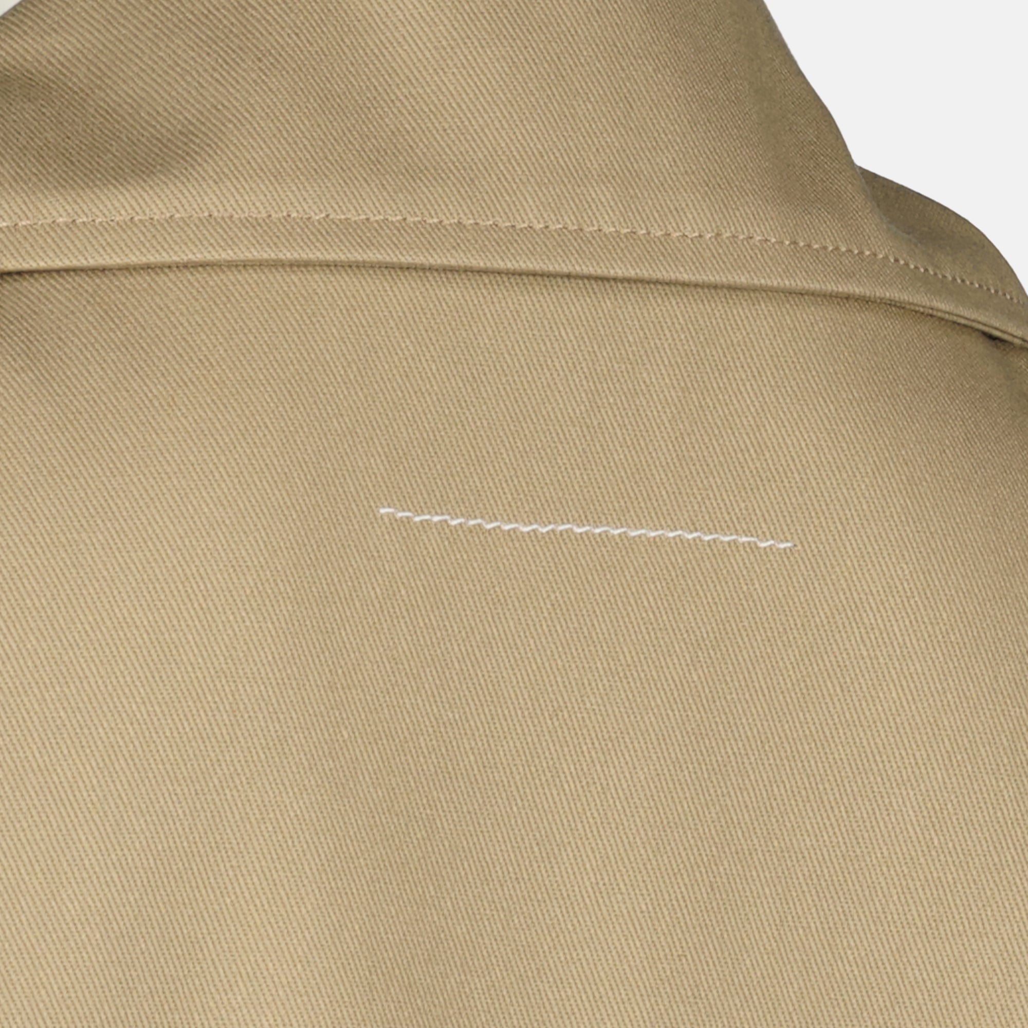 Vestes Beige Cotton Water-Repellent Cape Coat Mm6 Beige Femme