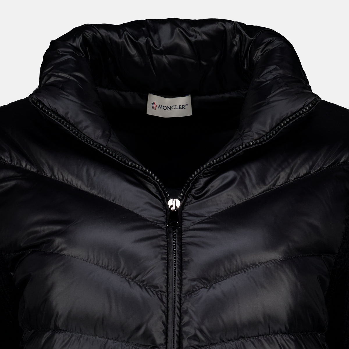 Vestes Cardigan bi-matière noir Moncler Noir Femme