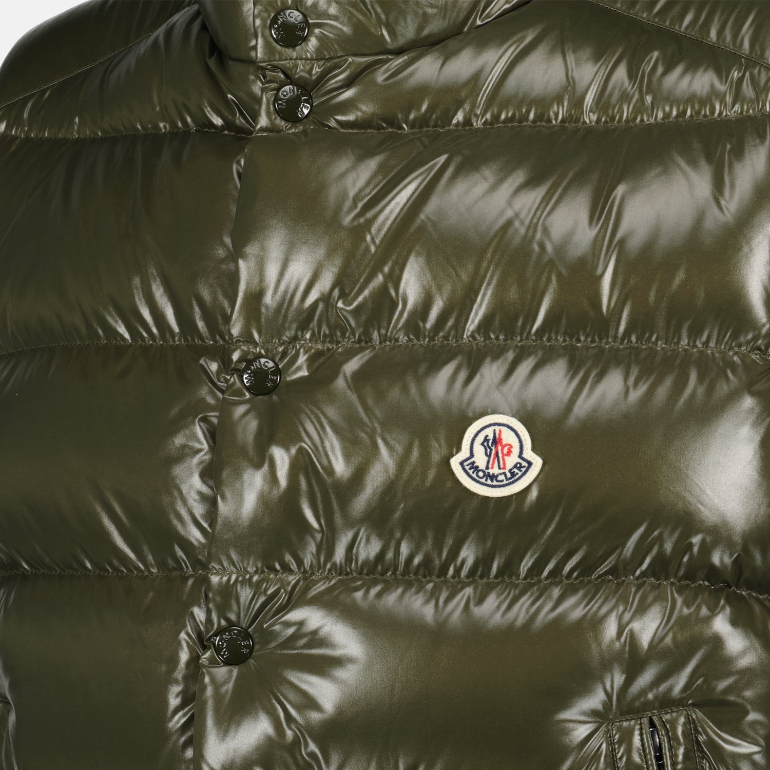 Vestes Doudoune sans manches Tibb Moncler Kaki Homme