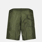 Beachwear Calções de Banho em Nylon com Acabamento Kaki Moncler Kaki Homme